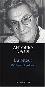 Cover of: Le Retour : Abécédaire autobiographique