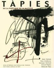 Cover of: Tapiès ou la poétique de la matière