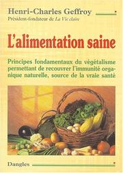 Cover of: L'Alimentation saine  by Henri-Charles Geffroy