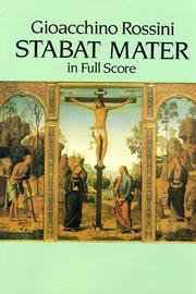 Stabat Mater in Full Score by Gioacchino Rossini