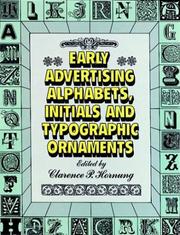 Cover of: Early advertising alphabets, initials, and typographic ornaments by edited by Clarence P. Hornung.