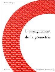 Cover of: L'Enseignement de la géométrie