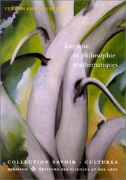 Cover of: Logique et philosophie mathématiques