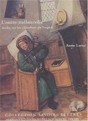 Cover of: L'autre melancolie: Acedia, ou les chambres de l'esprit