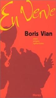 Cover of: Boris Vian en verve : Mots, propos, aphorismes