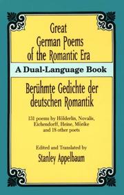 Cover of: Great German poems of the Romantic Era =: Berühmte Gedichte der deutschen Romantik