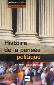 Cover of: Histoire de la pensée politiques - Fin XIXe - Début XXe siècle