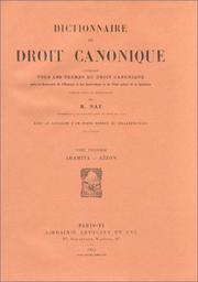 Dictionnaire de droit canonique, 7 volumes by Naz