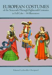 Cover of: European costume of the sixteenth through eighteenth centuries: in full color