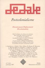 Cover of: Revue dedale 5&6 printemps 97 postcolonialisme