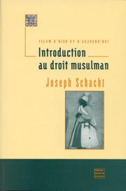 Cover of: Introduction au droit musulman