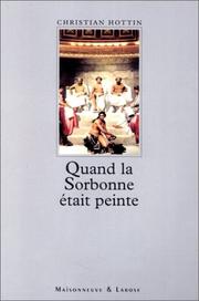 Cover of: Quand la sorbonne etait peinte