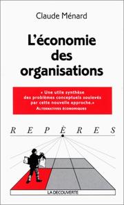 Cover of: L'Economie des organisations