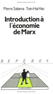 Cover of: Introduction à l'économie de Marx