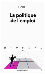 Cover of: La politique de l'emploi