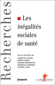 Inégalités sociales et santé by Didier Fassin