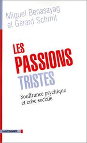 Cover of: Les passions tristes