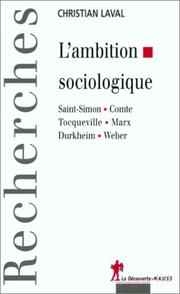 Cover of: L'Ambition sociologique