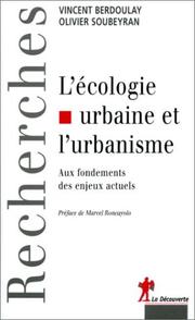 Cover of: Ecologie et Urbanisme by Olivier Soubeyran