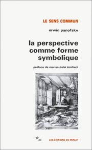 Cover of: La perspective comme forme symbolique et autres essais by Erwin Panofsky