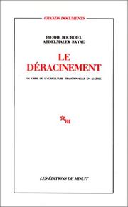Cover of: Le déracinement by Bourdieu