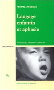 Cover of: Langage enfantin et aphasie by Roman Jakobson