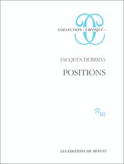 Cover of: Positions by Jacques Derrida