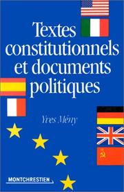 Cover of: Textes constitutionnels et documents politiques