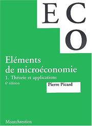 Cover of: Microéconomie, tome 1, 6e édition