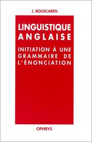 Cover of: Linguistique anglaise