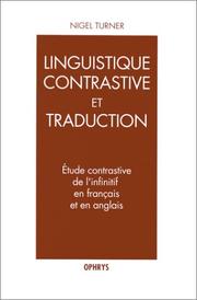 Etude contrastive de l'infinitif en français et en anglais by Nigel Turner