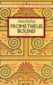 Cover of: Prometheus bound by Aeschylus