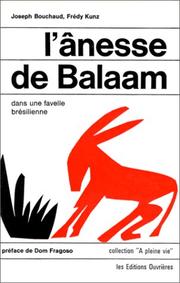 Cover of: L'ânesse de Balaam. D'une favelle brésilienne