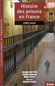 Cover of: Histoire des prisons en France, 1789-2000