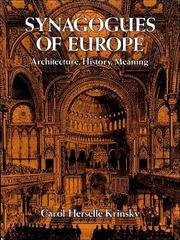 Cover of: Synagogues of Europe by Carol Herselle Krinsky