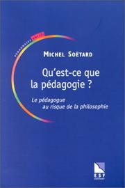 Cover of: Qu'est ce que la pédagogie ?