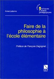 Cover of: Faire de la philosophie à l'école élémentaire