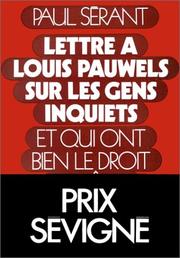 Cover of: Lettre à Louis Pauwels