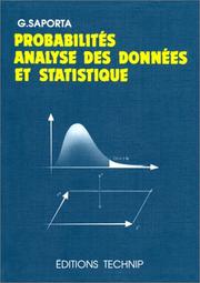 Cover of: Probabilités, analyse des données et statistique by G. Saporta