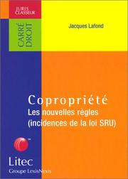 Cover of: Copropriété  by Jacques Lafond