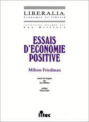 Cover of: Essais d'économie positive