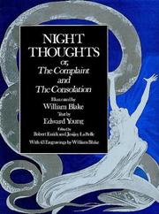 Cover of: Night thoughts, or, The complaint and the consolation | Edward Young