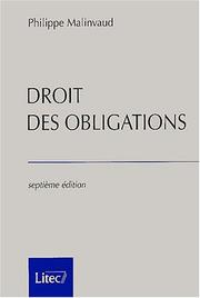 Cover of: Droit Des Obligations by Philippe Malinvaud, Philippe Malinvaud