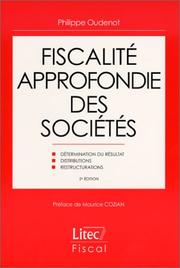 Cover of: Fiscalité approfondie des sociétés