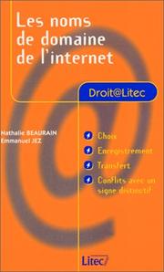 Cover of: Les Noms de domaine de l'Internet by Nathalie Beaurain, Emmanuel Jez, Nathalie Beaurain, Emmanuel Jez