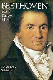 Cover of: Beethoven as I knew him by Anton Felix Schindler