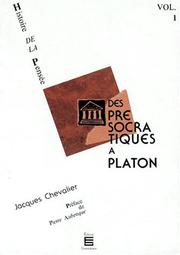Cover of: Histoire de la pensée, volume 1. Des présocratiques à Platon