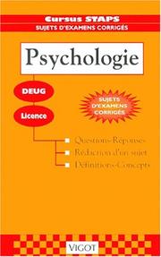 Cover of: Sujets corrigés de psychologie