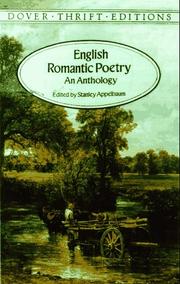 Cover of: English romantic poetry by Stanley Appelbaum