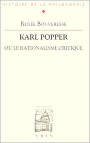 Cover of: Karl Popper, ou, Le rationalisme critique